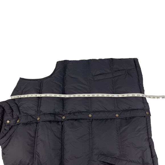 Mens Lands End Down Blend Puffer Vest Jacket Size XL Navy Blue - Picture 7 of 8